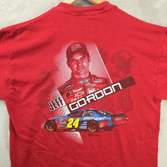 Vintage Jeff Gordon Winners Circle Mens Shirt Red Double Sided NASCAR Racing #24 - Picture 11 of 13